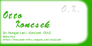 otto koncsek business card